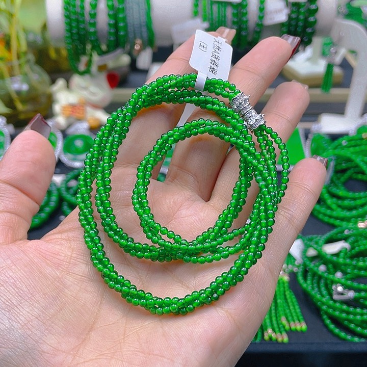 翡翠颈饰未镶嵌麻花项链