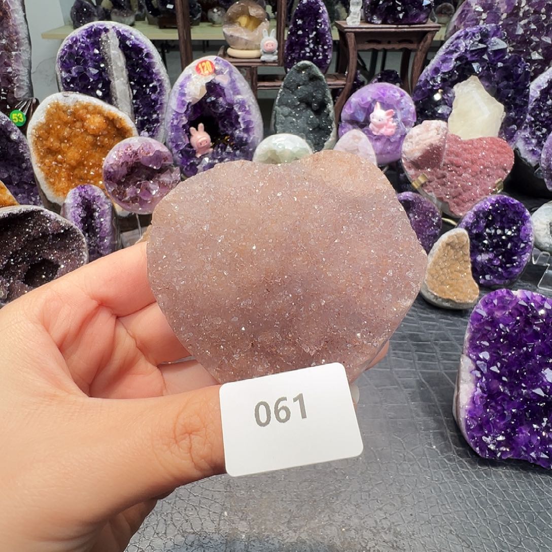 未镶嵌紫晶珠宝半成品