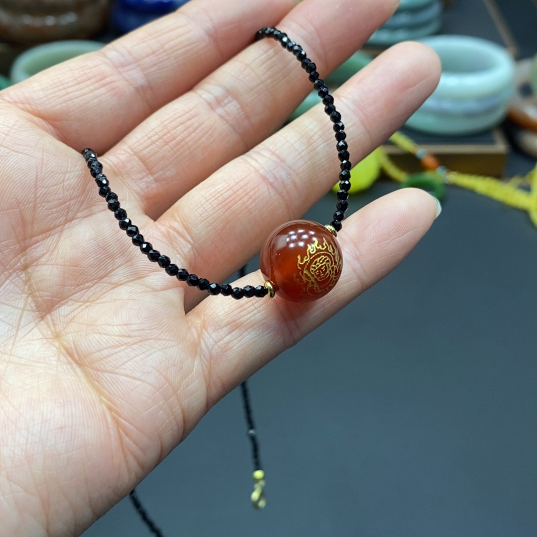 玛瑙/玉髓未镶嵌项链