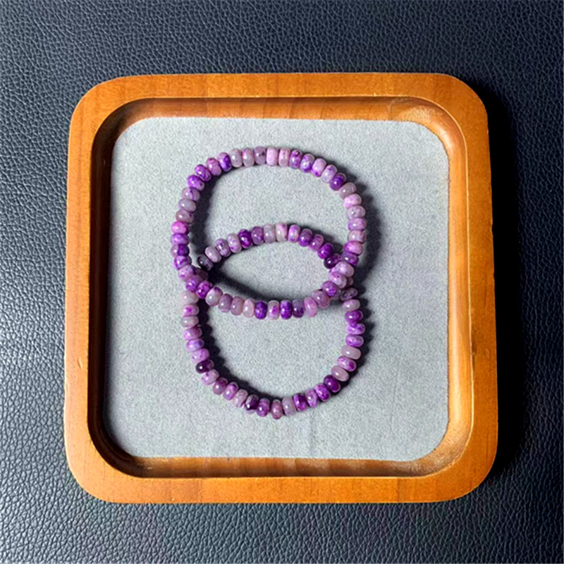 粉紫玉化算盘珠6M手串s090多样性发一