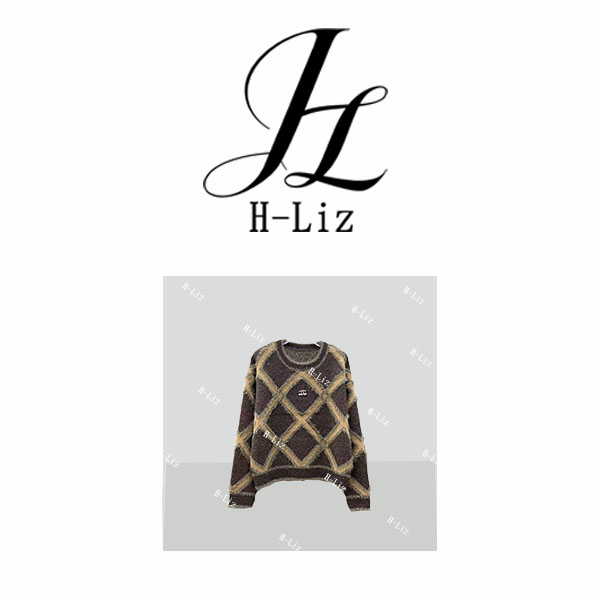 【H-Liz】时尚立领秋季毛针织衫冬季圆领加厚女装 90521
