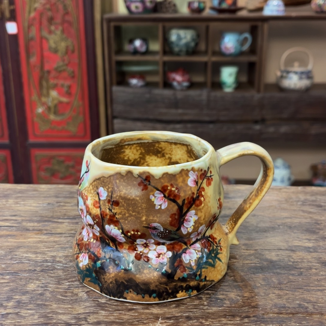 柴烧手工手绘陶瓷