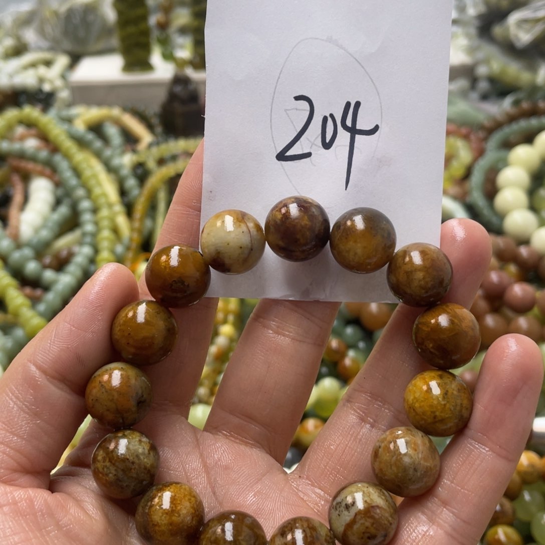 蛇纹石玉手链未镶嵌