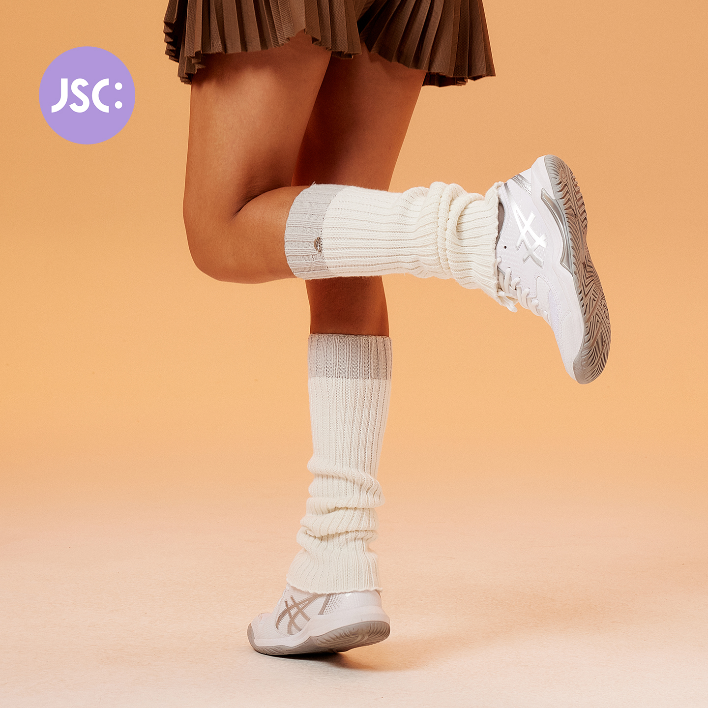 JSC运动堆堆袜套撞色翻边健身普拉提训练温暖保暖柔软堆叠百搭
