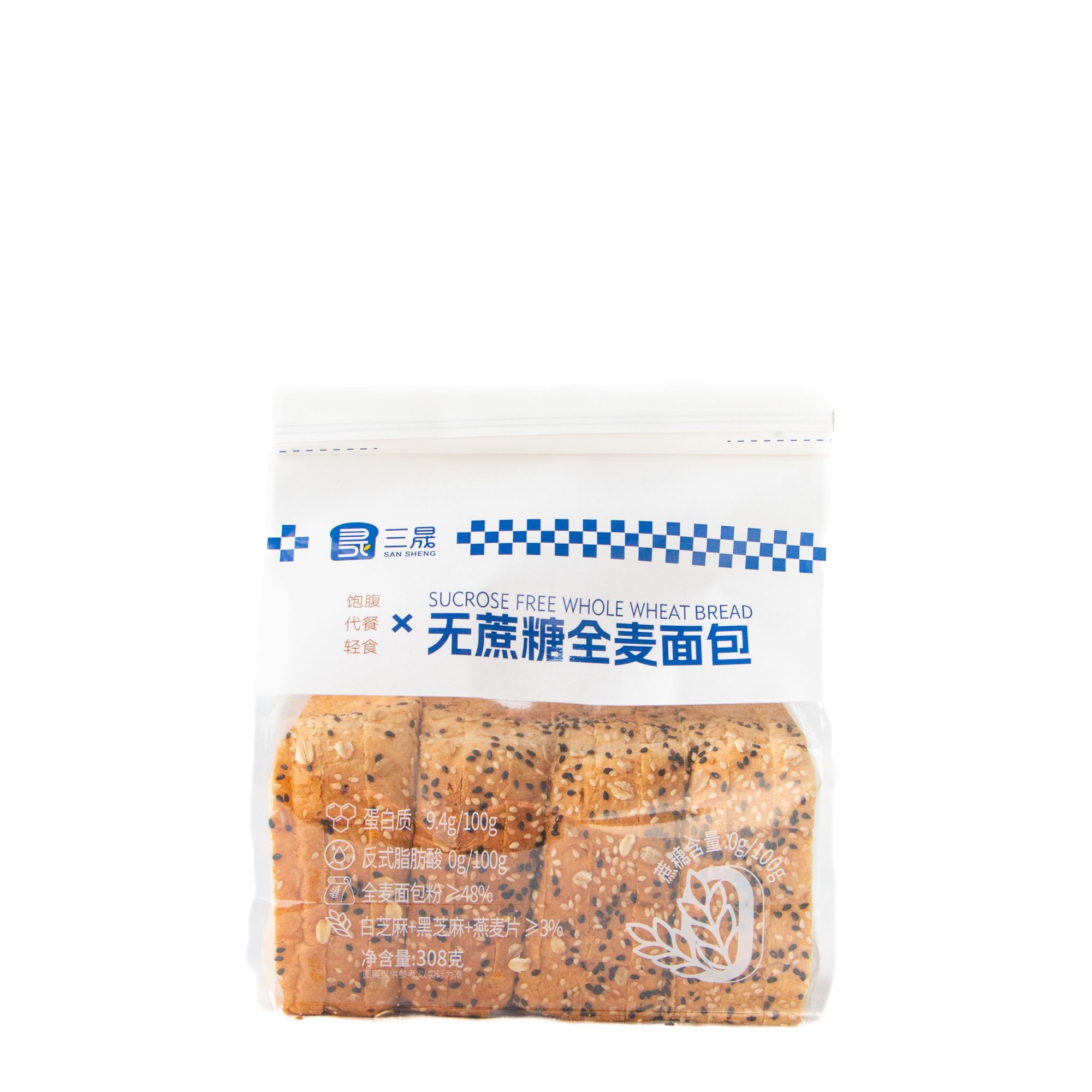 三晟无蔗糖 谷物 南瓜面包