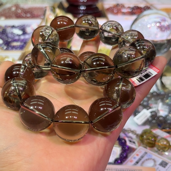 【闪购商品】水晶手链未镶嵌张***?茶水晶