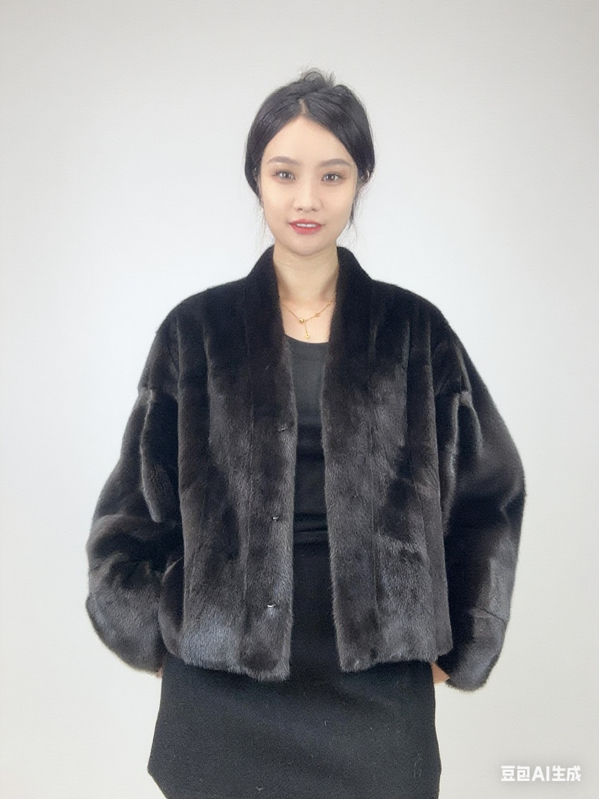 TING【匠心本色】马哈根母貂宽松进口整水貂皮草大衣女冬简约