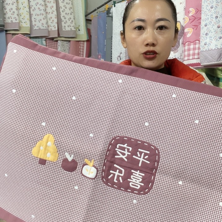 棉特价酒红色平安喜乐