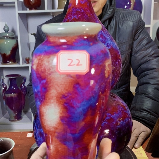 摆件尚峰钧窑作品广口瓶