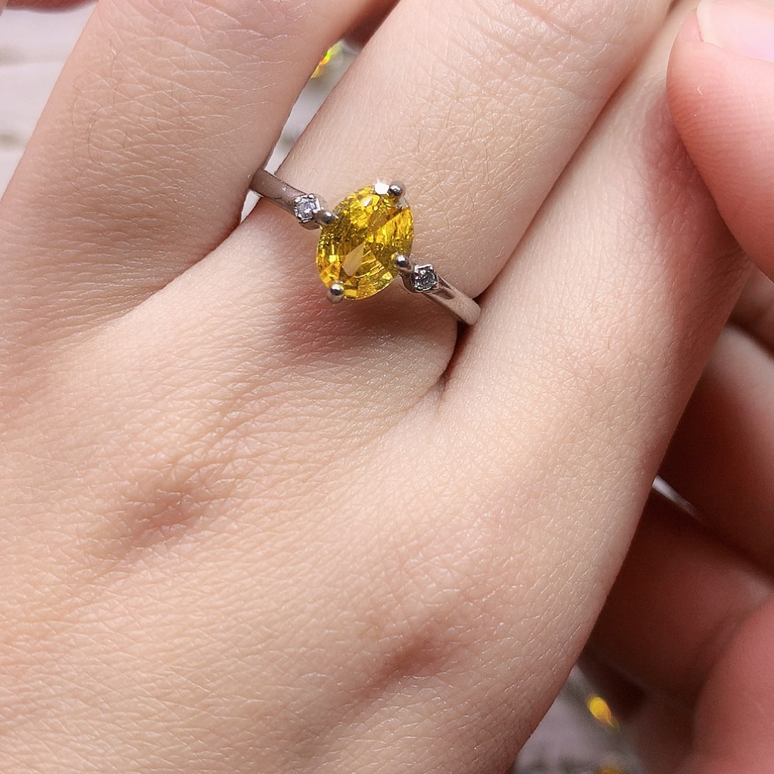 碧玺银S925镶嵌戒指