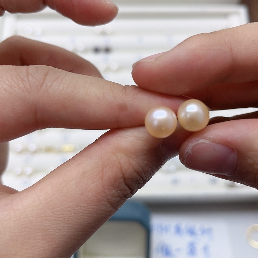 淡水珍珠耳饰银S925镶嵌小*女