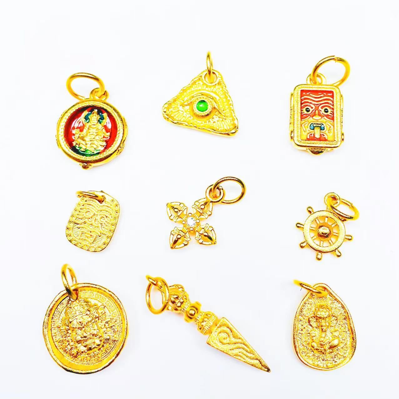 A601-A800号 铜合金吊坠 配饰 配件 侧挂小 隔片隔珠吊文创玩坠