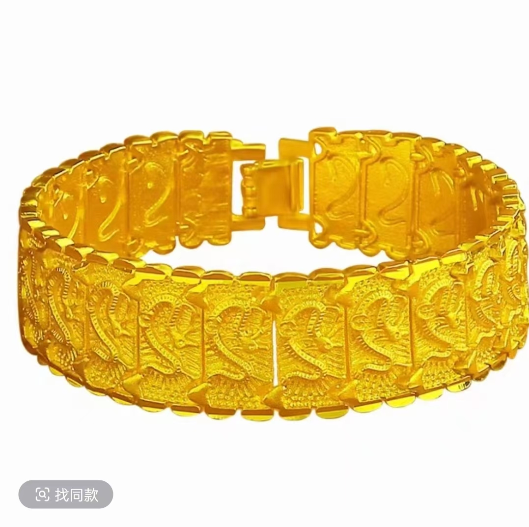 合金手链  龙纹手连  2025新款  男士  时尚   经典百搭霸气 