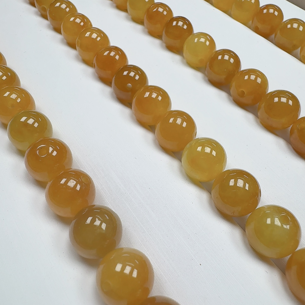 天然缅料A货 冰糖黄 10mm左右 发一