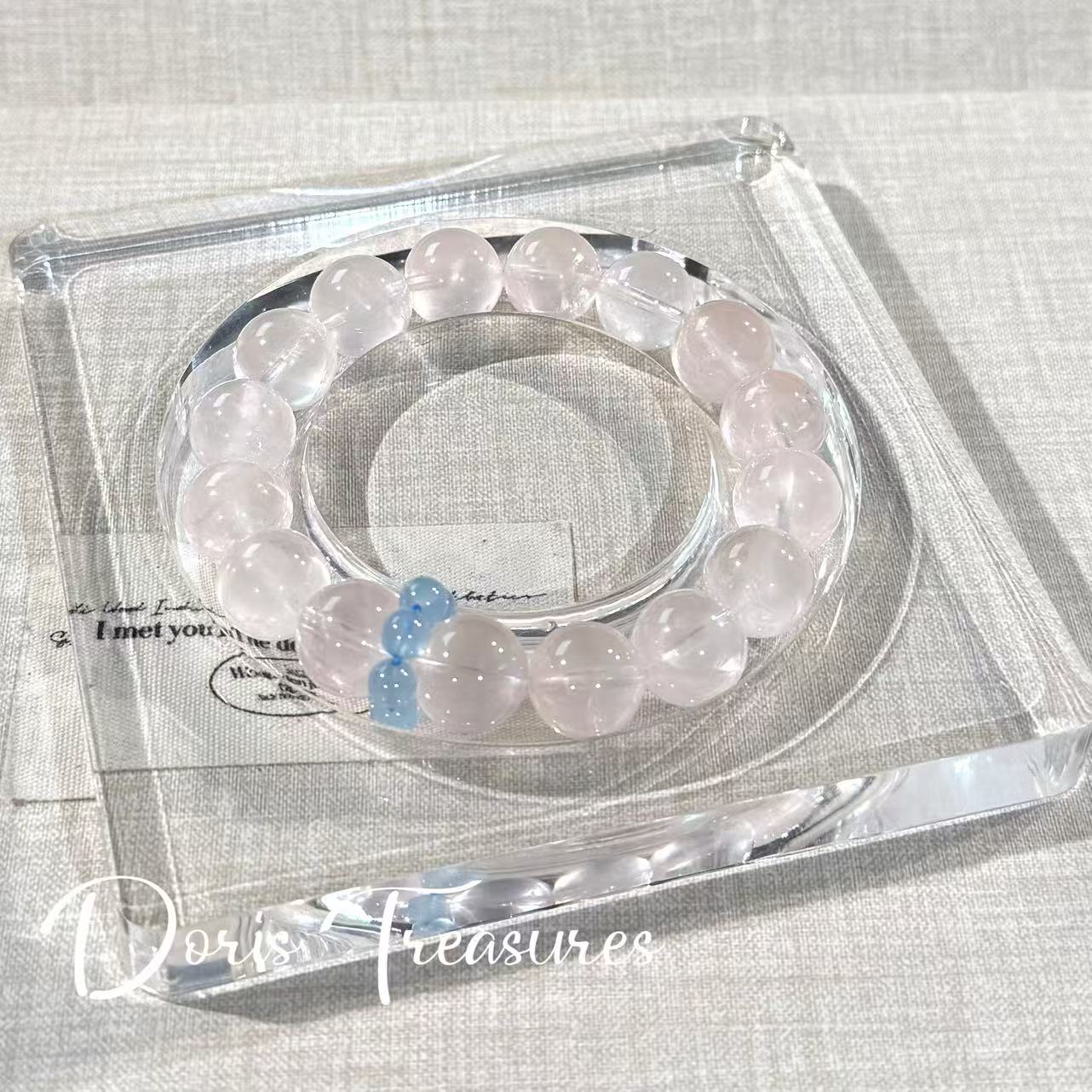 【粉蓝泡泡】水晶手串 气质多样性发一颜色微差