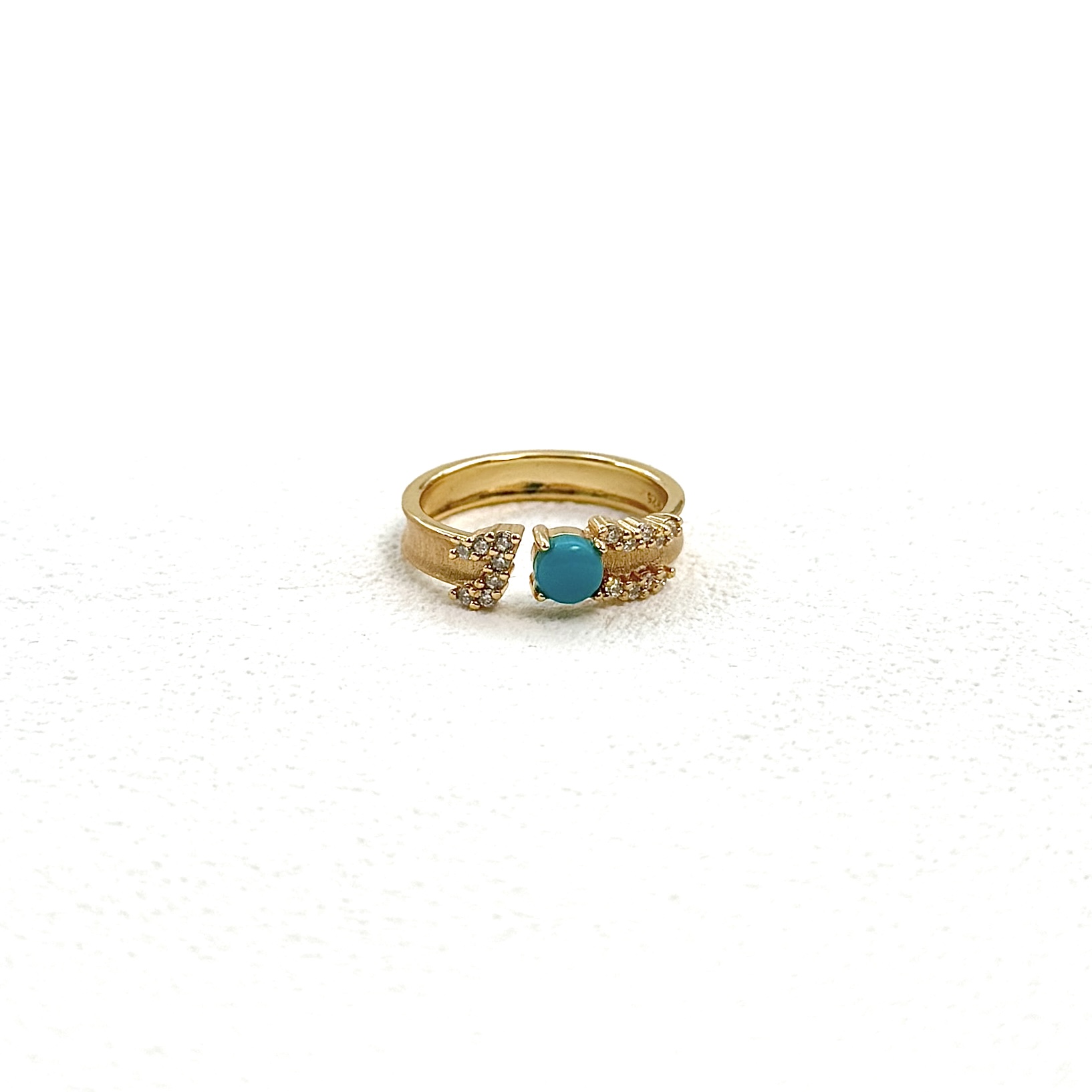 【V姐珠宝】绿松高色- 原矿绿松戒指（设计款）  LL61716