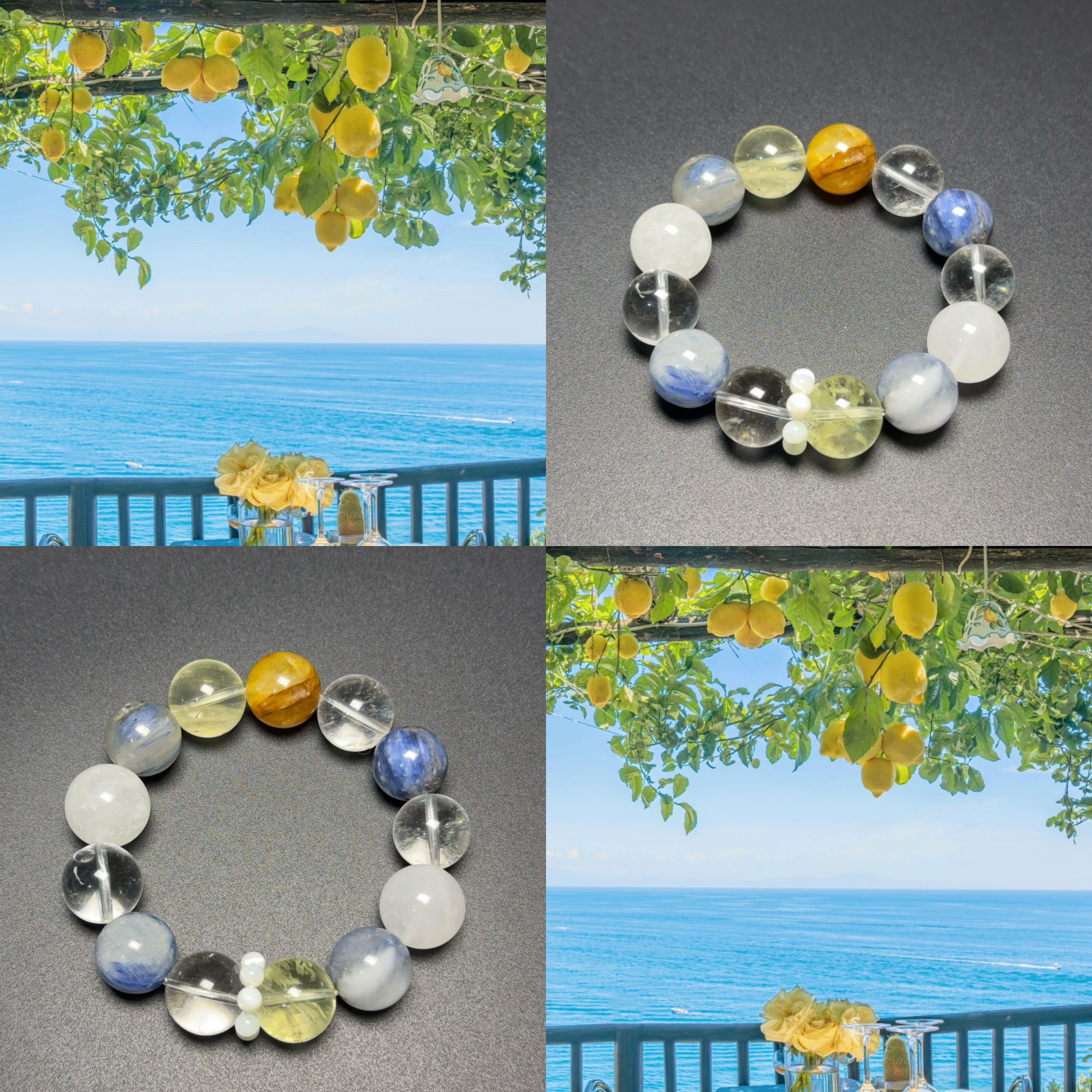 【椰风海韵】AL妍宝多宝水晶手串蓝晶设计款