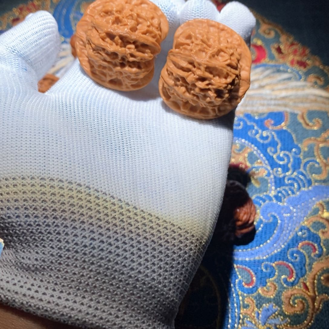 把件文玩核桃青***一天地二爷帽