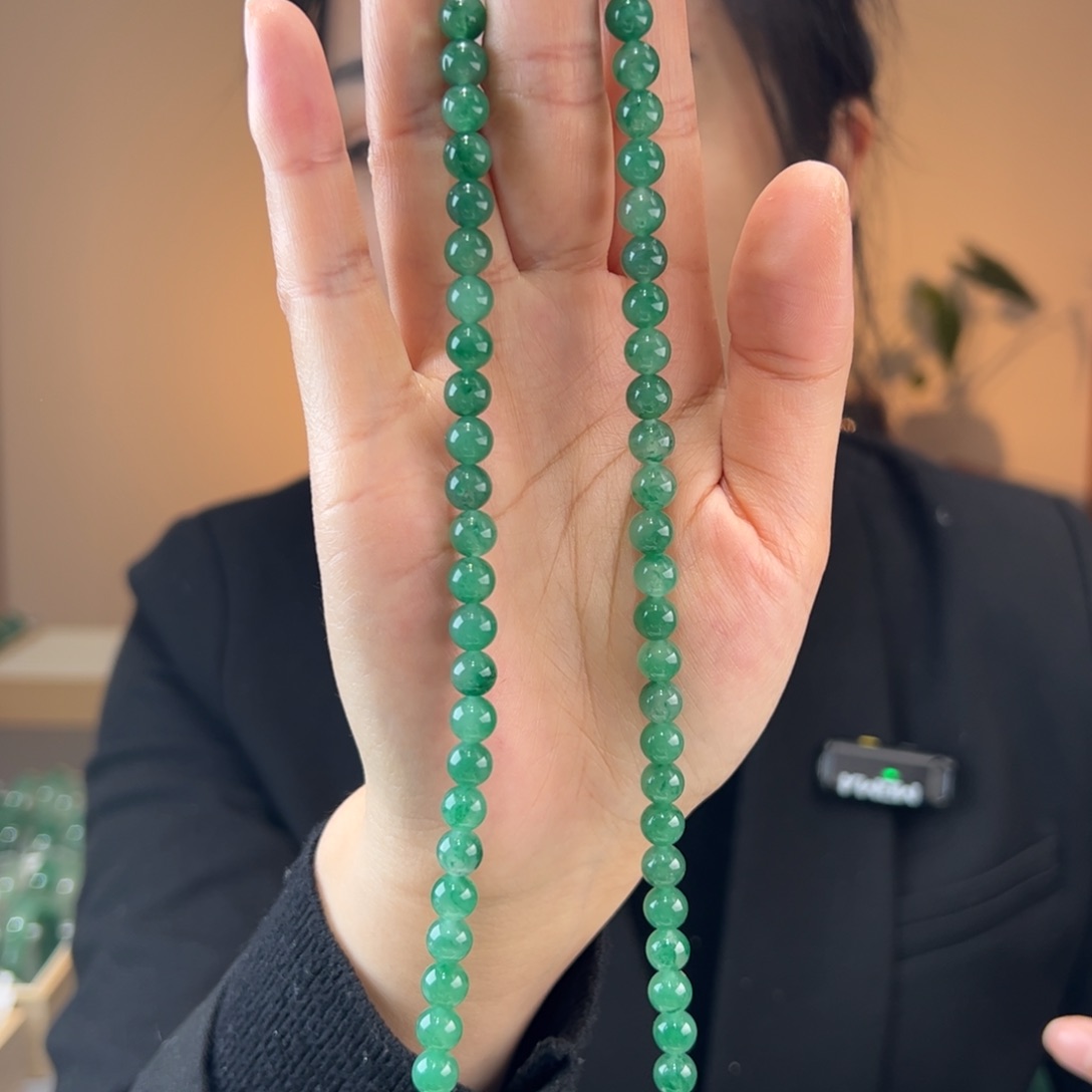 石英质玉项链未镶嵌7mm