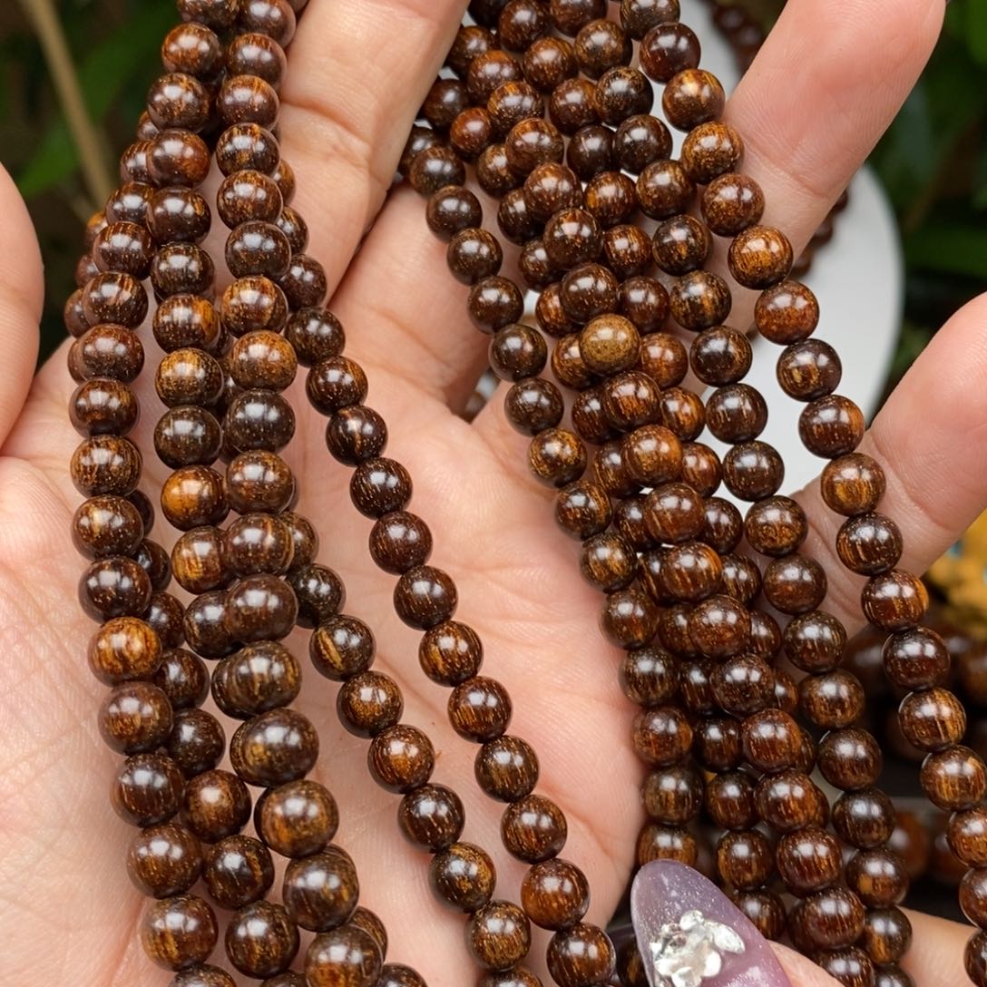 贡木手串/手链贡木0.6黑油麻丝