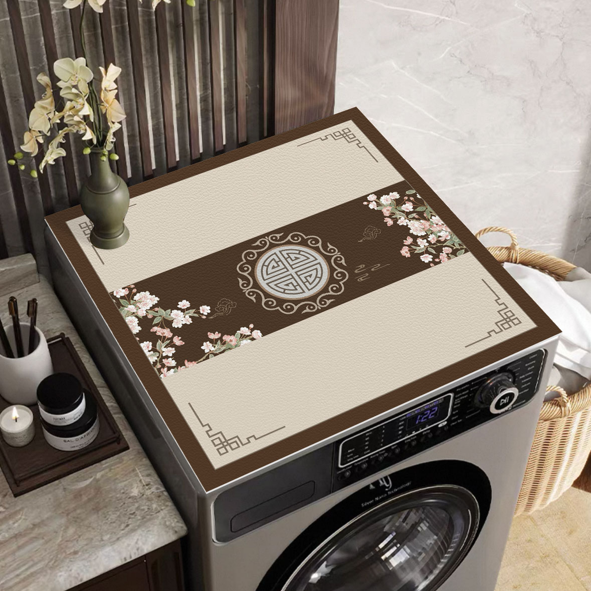 皮革全自动滚筒洗衣机防尘保护盖垫吸水防滑通用简约加厚免洗定制