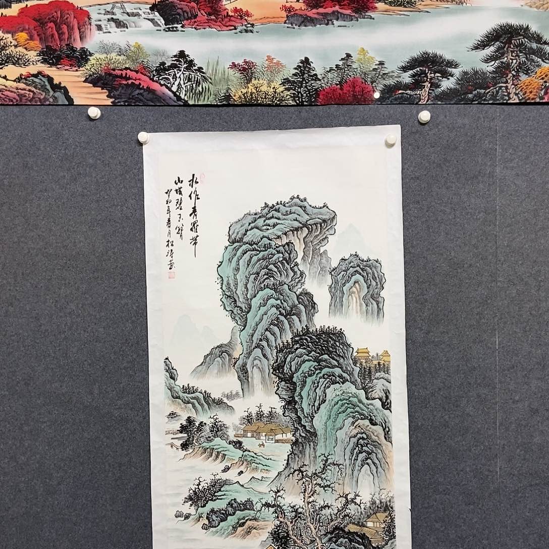 国画四尺山水一副