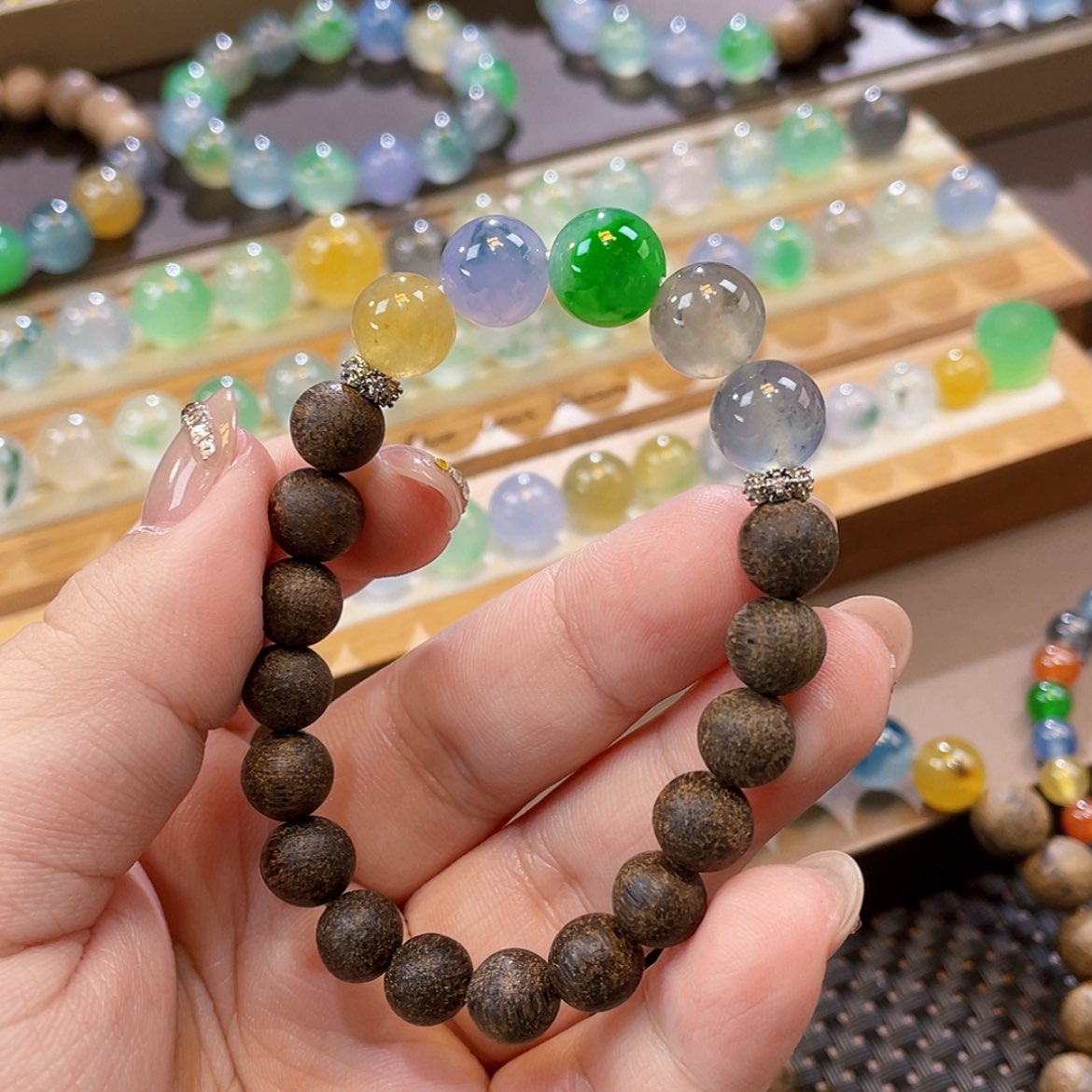 【闪购商品】未镶嵌手链翡翠冰浓彩