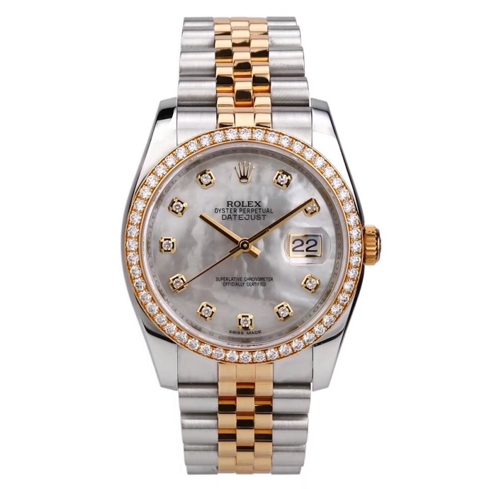 95新 Rolex/劳力士 劳力士日志116243贝母盘钻刻单表