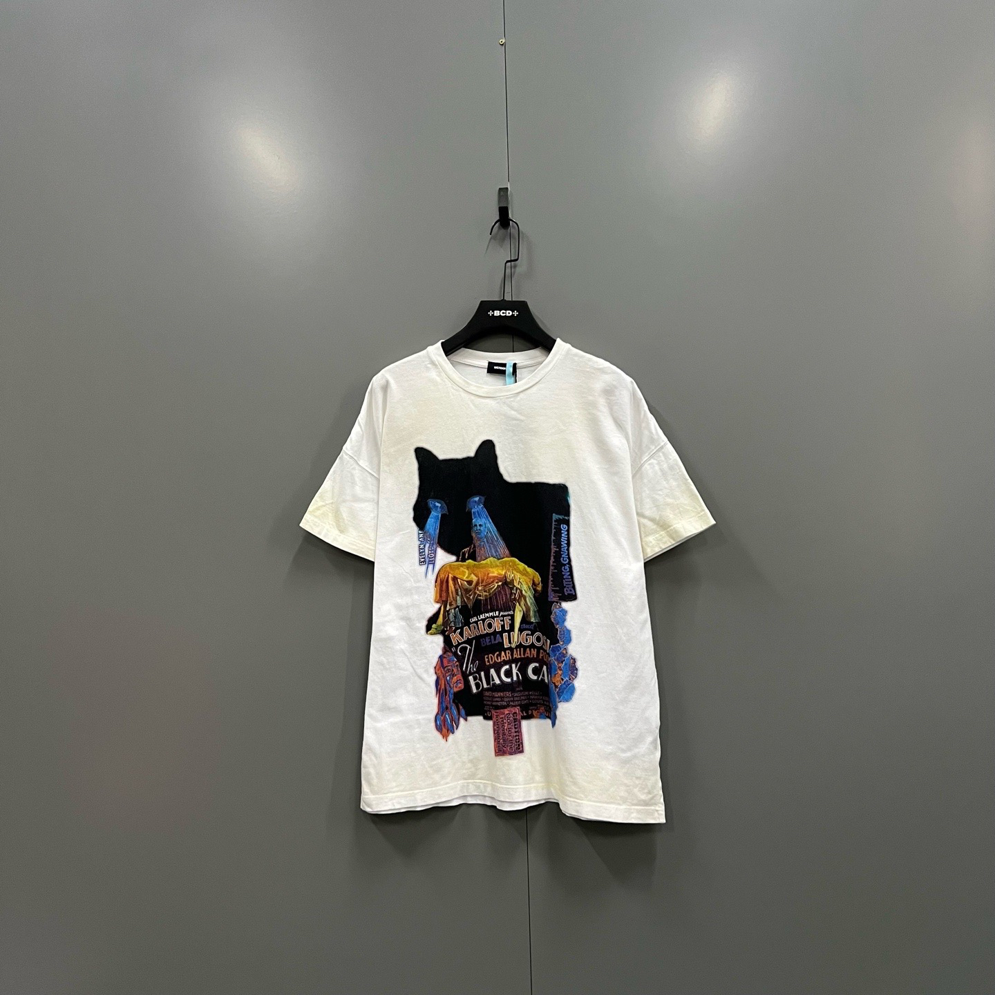 99新 WE11 DONE jp 206145  做旧猫咪印花短袖 XS码 