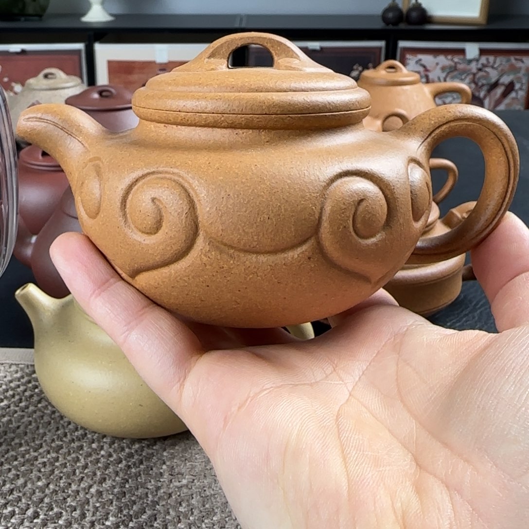 光***头茶壶紫砂微瑕如意