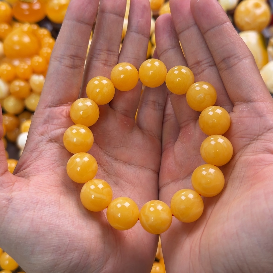 琥珀未镶嵌珠宝奇石16mm同料