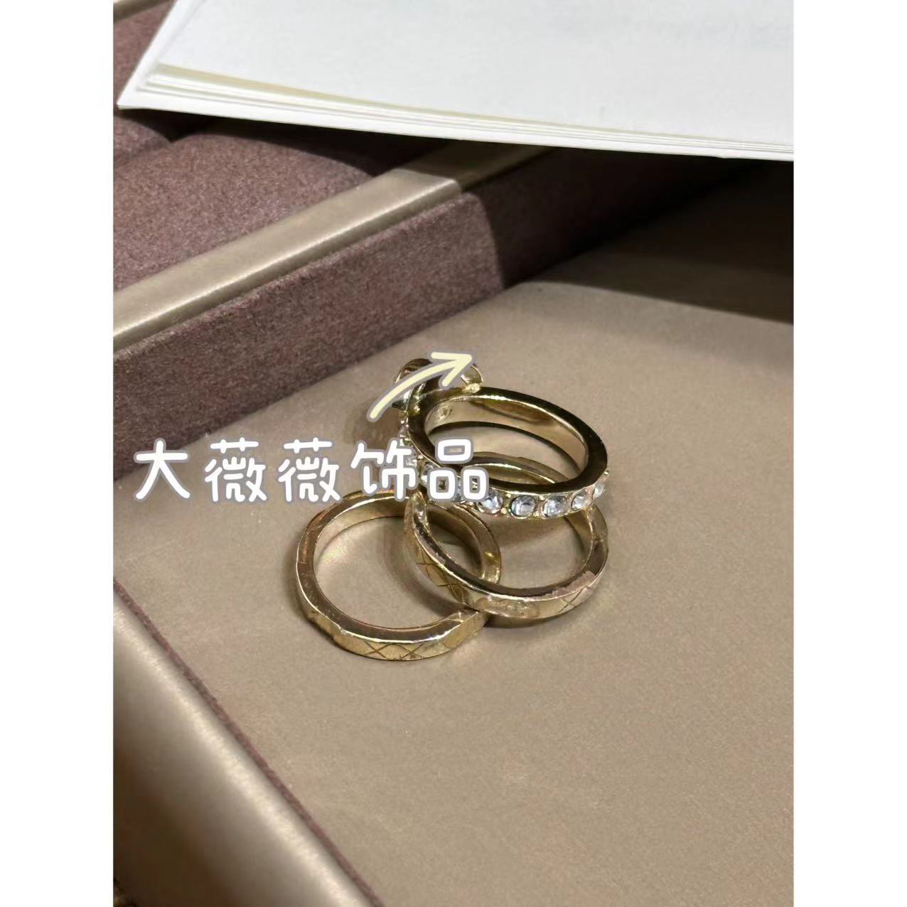 铜合金戒指 百搭简约菱格纹戒指-67599