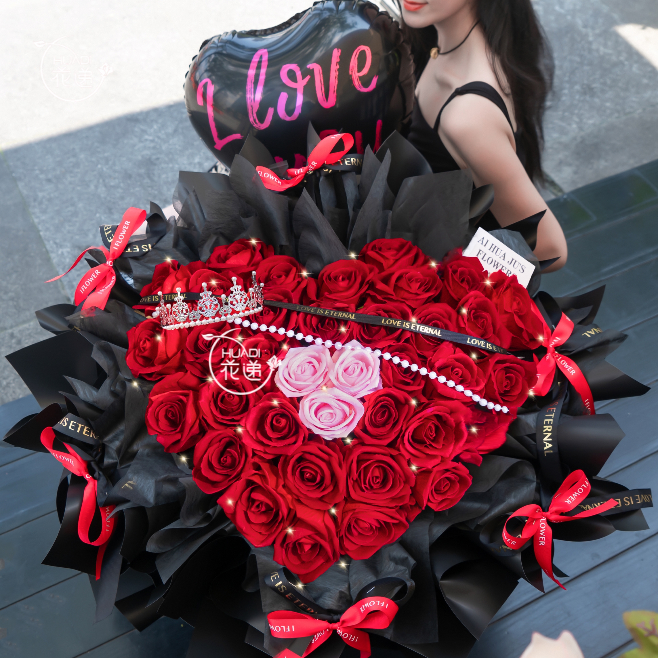 33支卡罗拉（30支卡罗拉+3支粉玫瑰）情人节必备