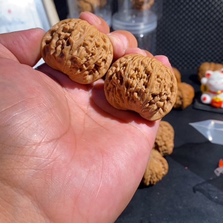 文玩核桃把件财*磨盘