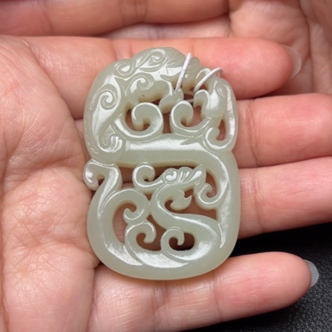 和田玉挂件未镶嵌爽*