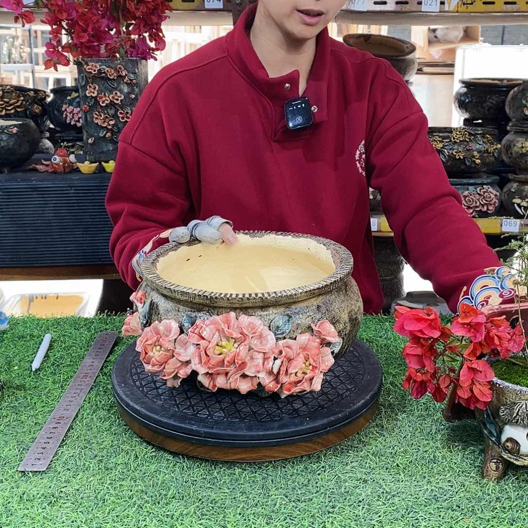 红陶青藤花器多肉花盆
