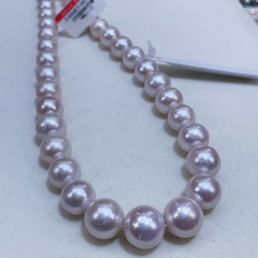 淡水珍珠9/11爆亮极强光樱花天女粉银S925镶嵌