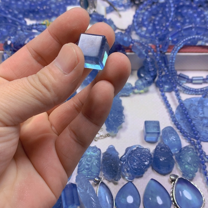 海蓝宝石颈饰未镶嵌沐**艺