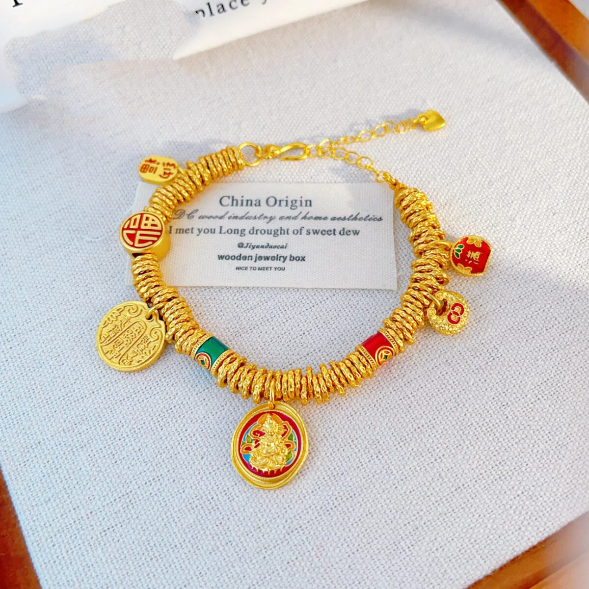 铜合金手链 HEMEI/赫美 经典盘缠手链镀K金