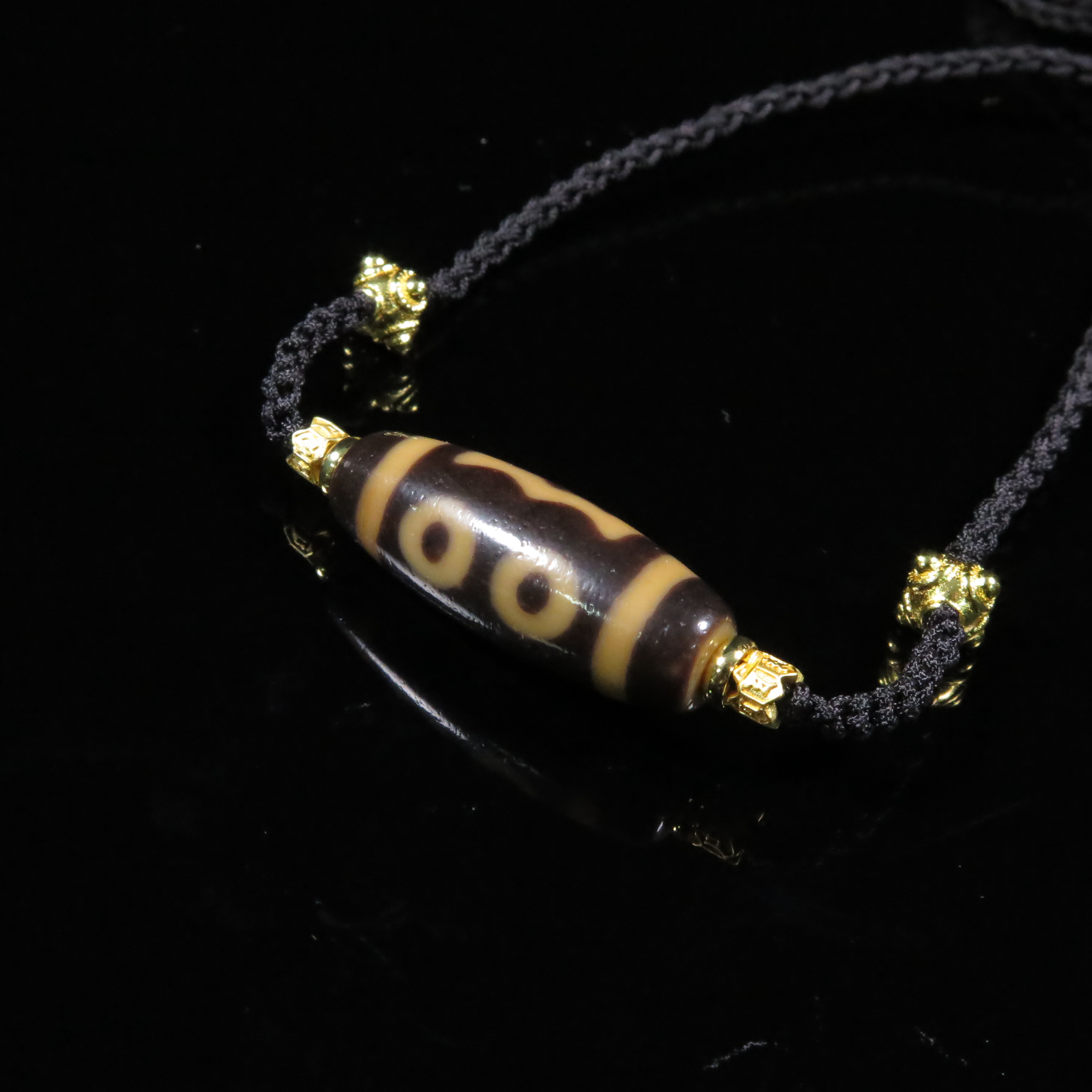 清晚玛瑙珠饰（三眼）/HY585133/玛瑙/槐荫山房