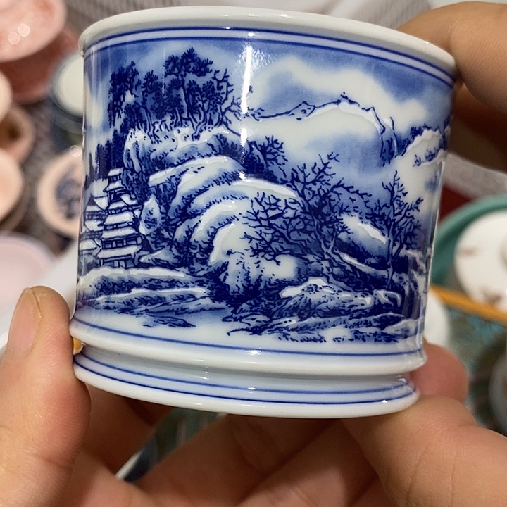 陶摆件景德镇陶瓷主人杯23455