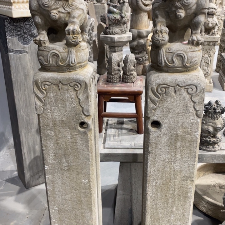 石头拴马壮一对 不包邮