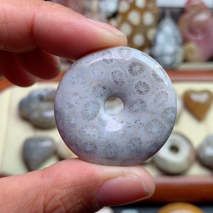 硅化珊瑚（珊瑚玉）颈饰未镶嵌