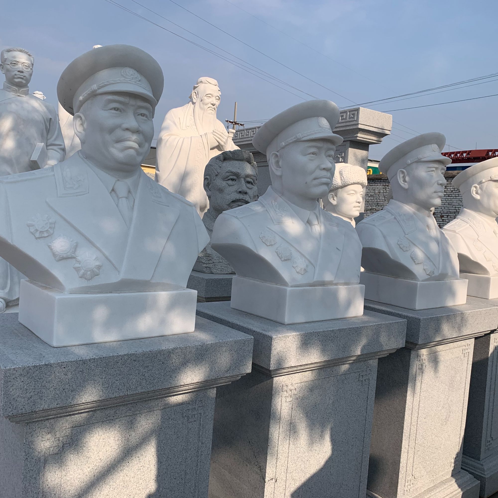 石雕名人伟人半身胸像校园文化雕塑真人肖像定制
