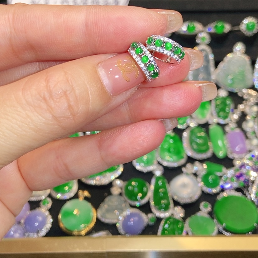 【闪购商品】翡翠未镶嵌耳饰天然翡翠