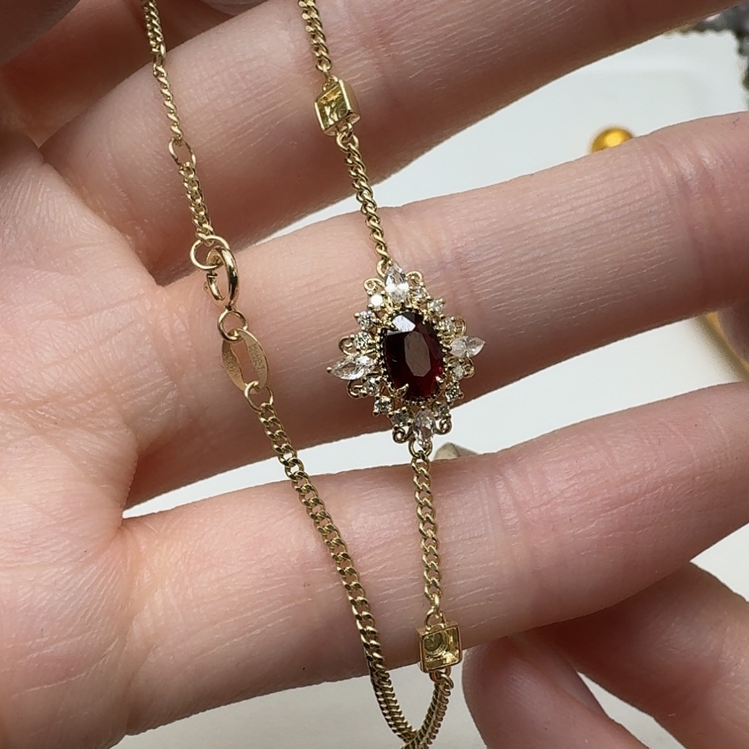 手链红宝石18K金镶嵌