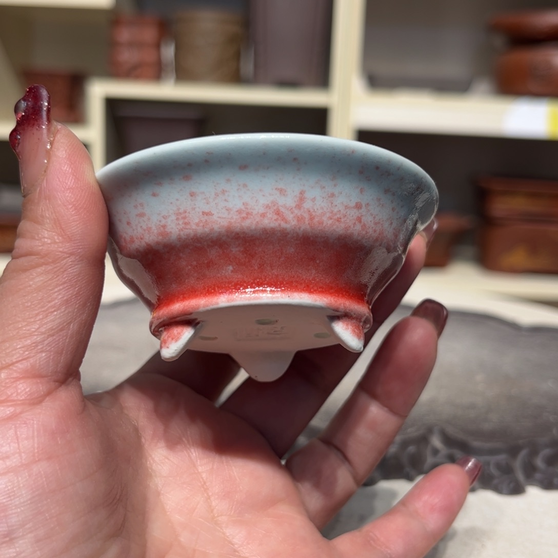 紫砂花盆瑕疵3-7.5。。。在。