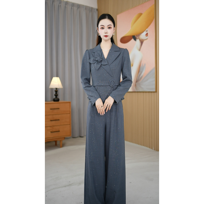 【两件套】秋季新款优雅时尚修身显白中长款两件套套装M-4XL