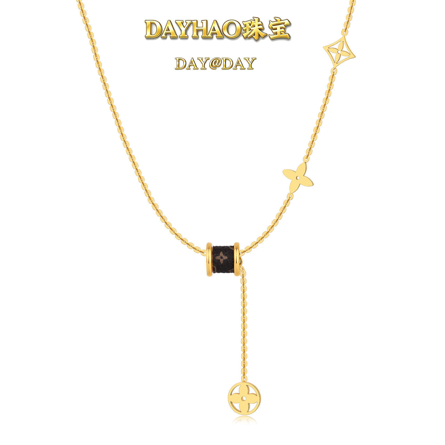 懂得都懂钛钢轻奢小蛮腰吊坠项链234