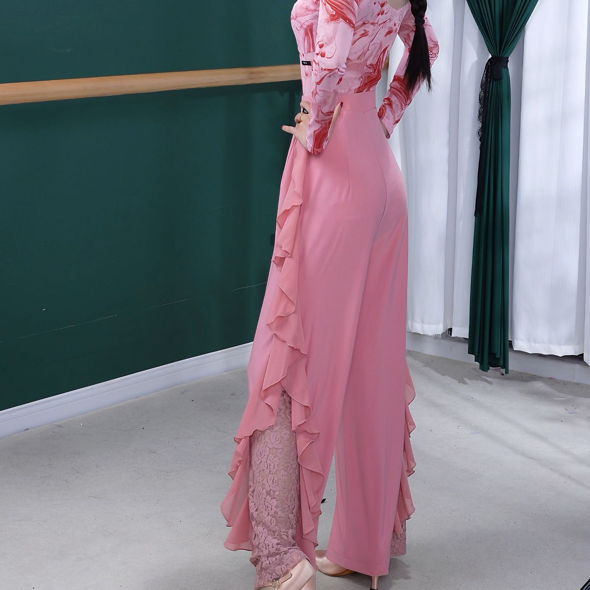 舞维时空摩登裤子显白气质时尚百搭夏季交谊舞国标舞蹈WL-KZ-0083